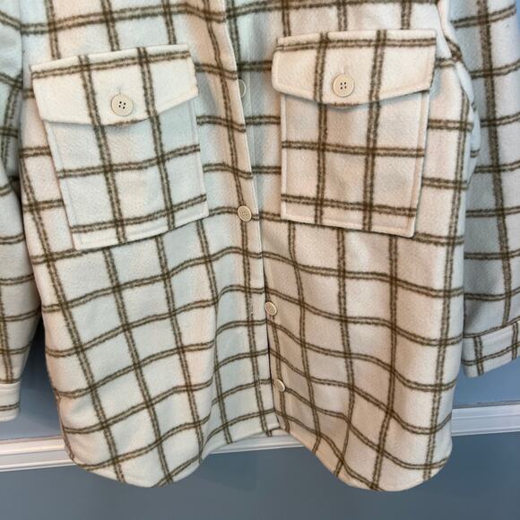 Treasure & Bond NWT Plaid Flannel Jacket Shacket Women's Size Small - Picture 7 of 12